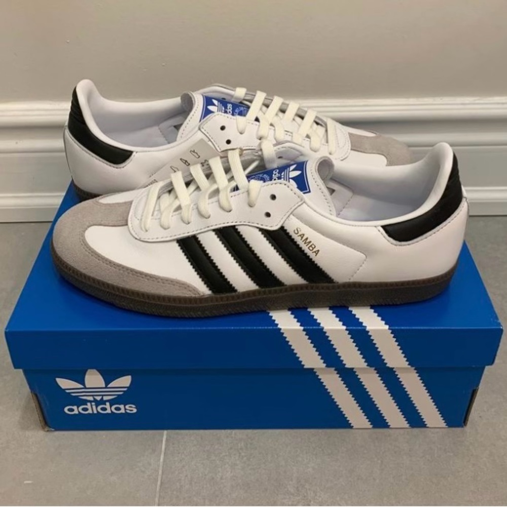 NEW Adidas Samba OG B75806 - Size 6.5W/5.5M - White Black Shoes